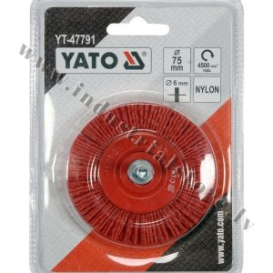 NEILONA SLĪPRIPA AR 6MM STIPRINĀJUMU D75MM YATO