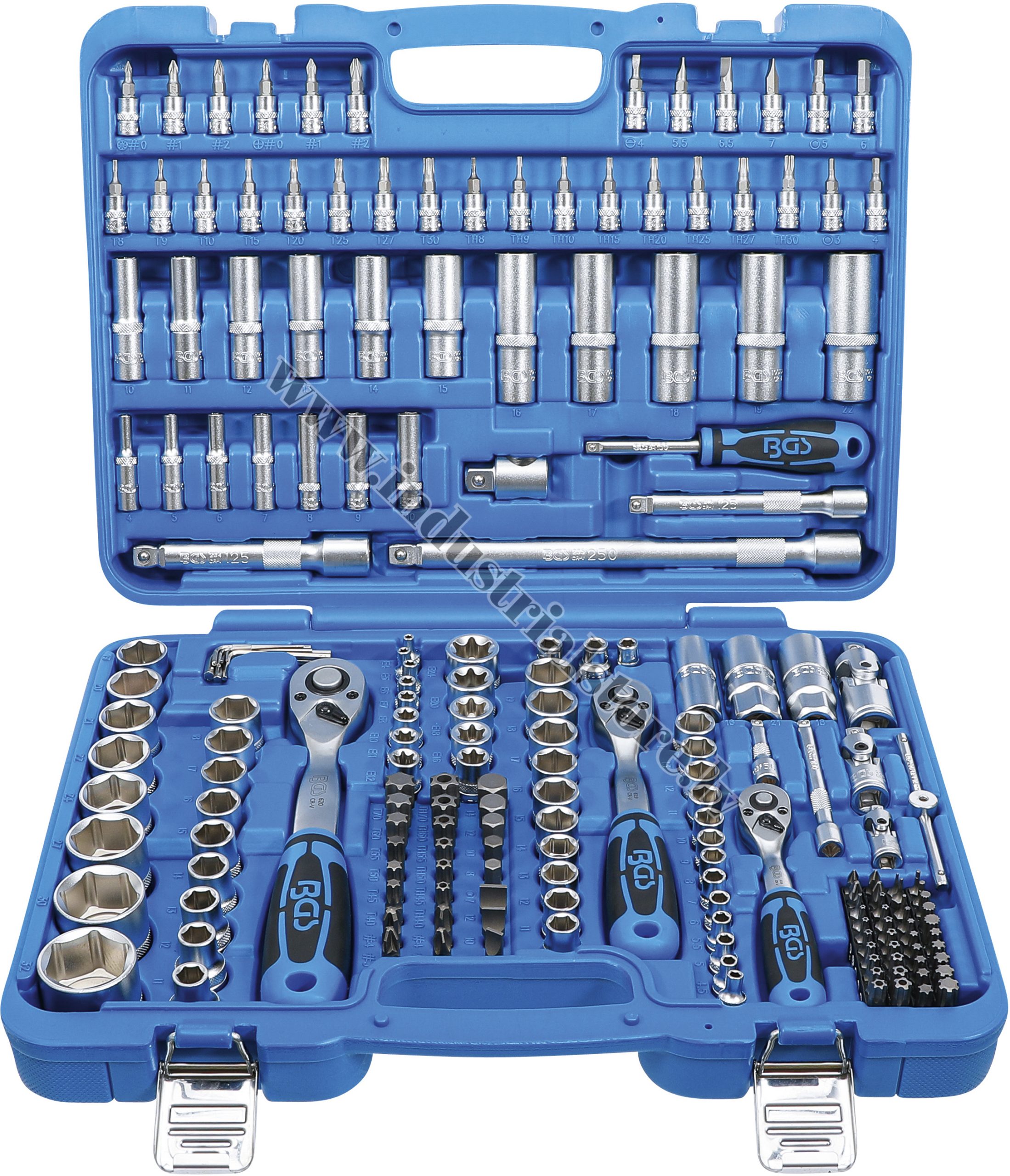 MUCIŅATSLĒGU KOMPLEKTS 1/4"+3/8"+1/2" 192 VIENĪBAS BGS