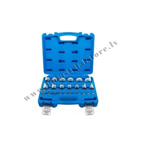 COLLĪGU IZMĒRU MUCIŅU KOMPLEKTS 6KANTU 1/4'' UN 1/2'' 24VIEN BGS