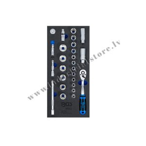 KOMBINĒTS MUCIŅU KOMPLEKTS AR 3/8'' KVADRĀTU 26VIEN BGS