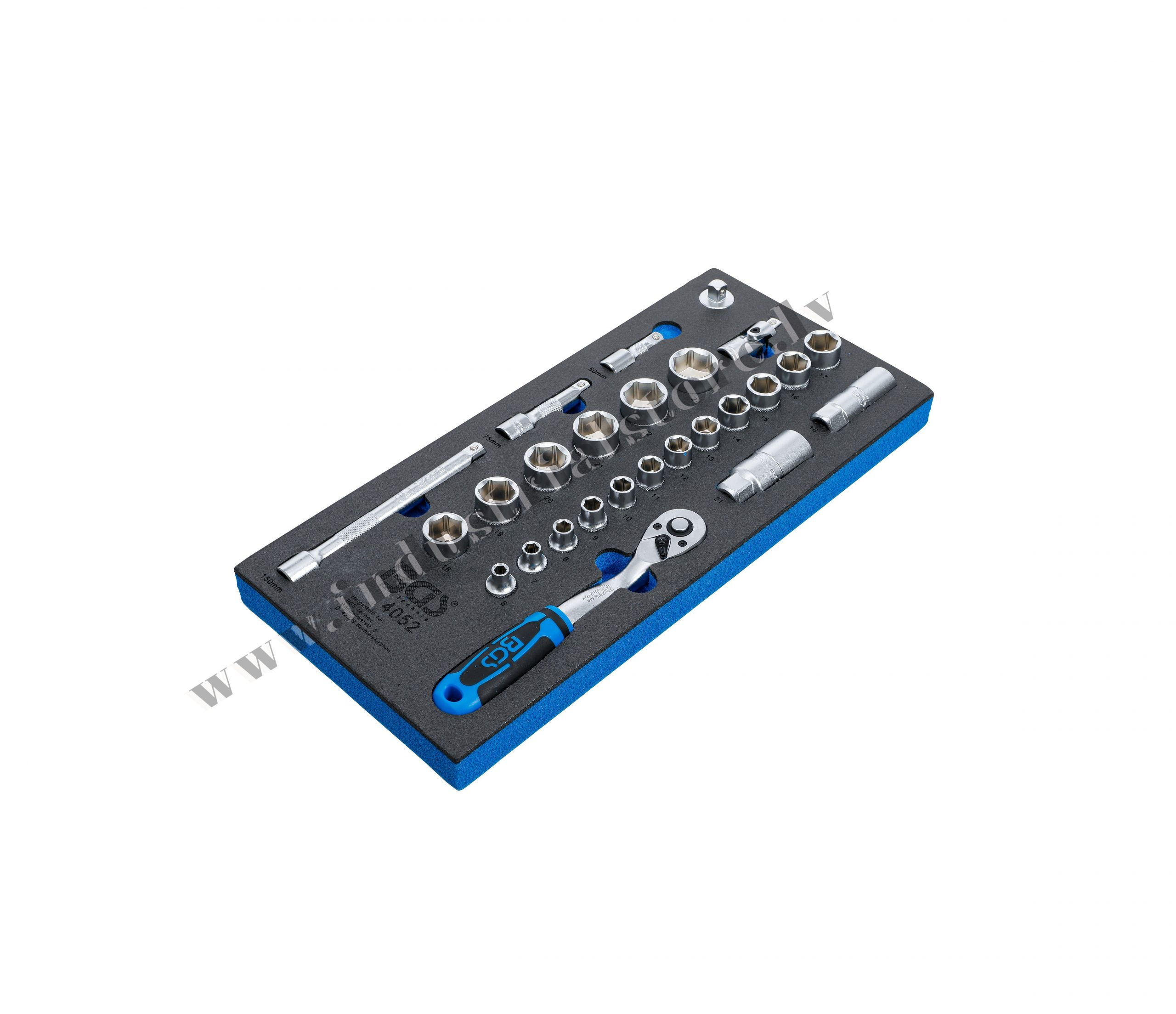 KOMBINĒTS MUCIŅU KOMPLEKTS AR 3/8'' KVADRĀTU 26VIEN BGS - Image 2