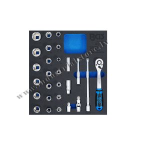 1/2'' KOMBINĒTS MUCIŅATSLĒGU KOMPLEKTS 27VIEN BGS