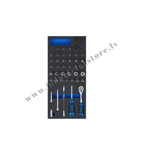 KOMBINĒTS MUCIŅU KOMPLEKTS AR 1/4'' KVADRĀTU 41VIEN BGS