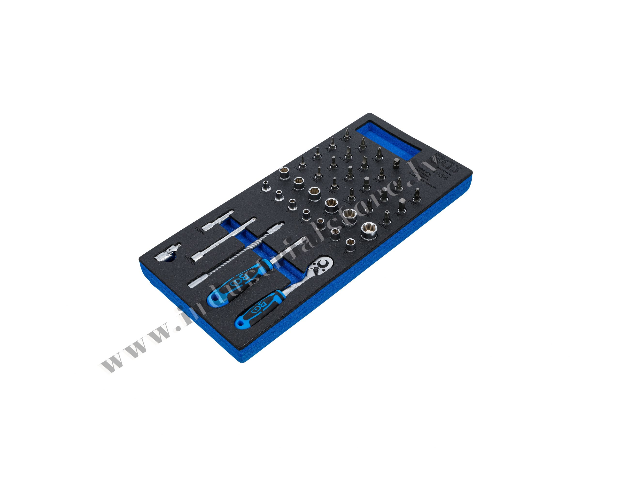 KOMBINĒTS MUCIŅU KOMPLEKTS AR 1/4'' KVADRĀTU 41VIEN BGS - Image 2