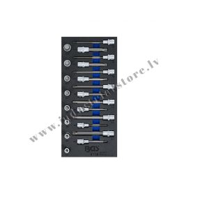 XZN SKRŪVĒŠANAS UZGAĻU KOMPLEKTS AR 1/2'' KVADRĀTU 22VIEN BGS