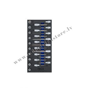 TX SKRŪVĒŠANAS UZGAĻU KOMPLEKTS AR 1/2'' KVADRĀTU 26VIEN BGS