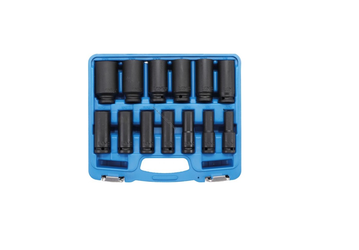 COLLĪGU IZMĒRU PAGARINĀTU TRIECIEN MUCIŅU KOMPLEKTS 1/2" 13VIEN. BGS
