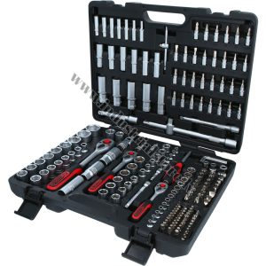 MUCIŅATSLĒGU KOMPLEKTS 1/4"+3/8"+1/2" 195 VIENĪBAS KSTOOLS