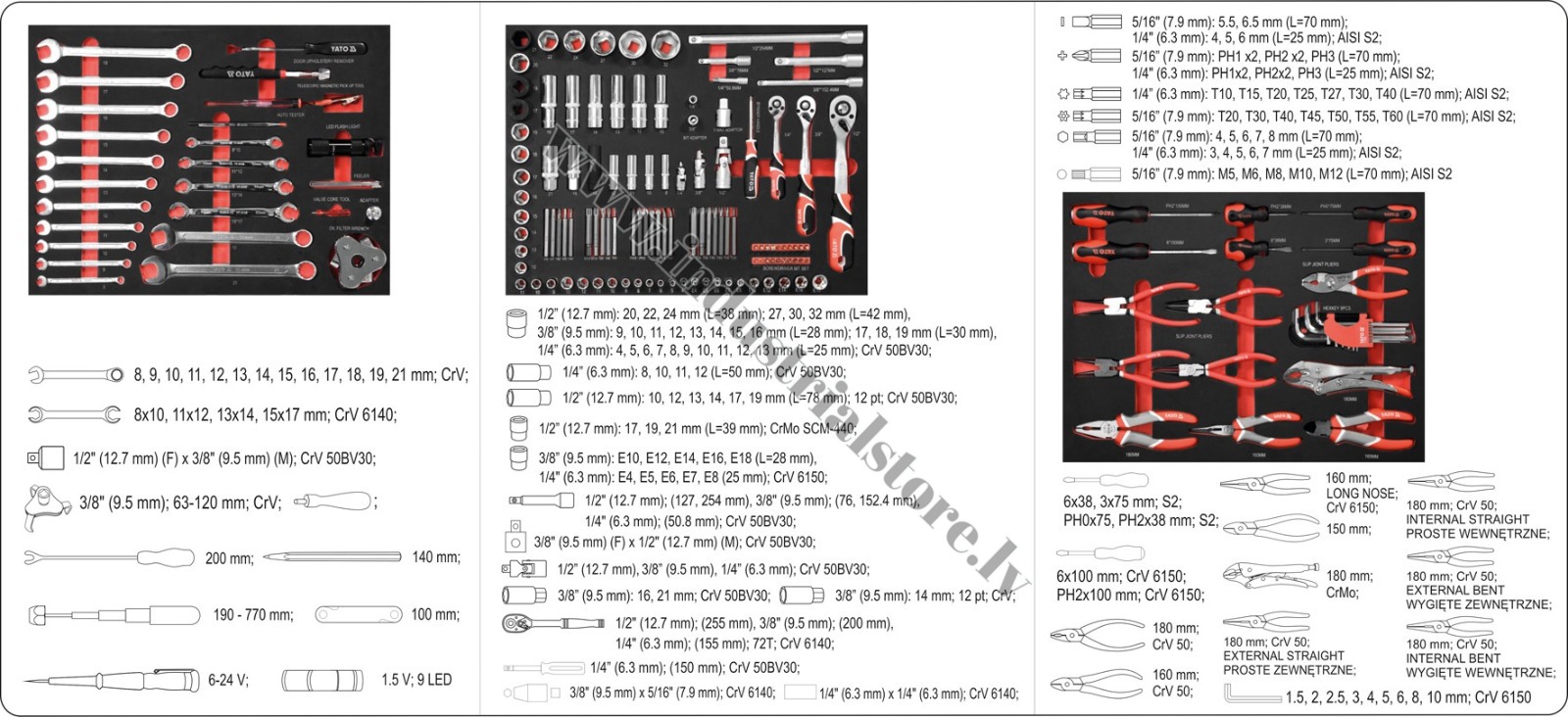 INSTRUMENTU RATI AR 162 INSTRUMENTU VIENĪBĀM YATO - Image 4