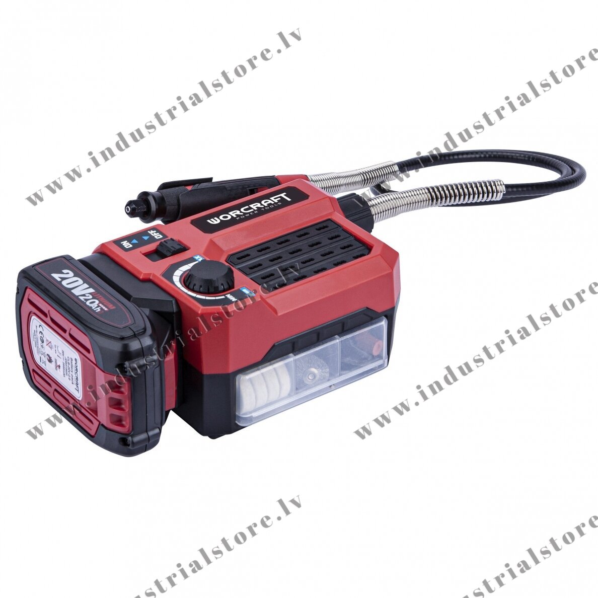 LI-ION AKUMULATORA MINI SLĪPMAŠINA AR PIEDERUMIEM 20V - Image 3