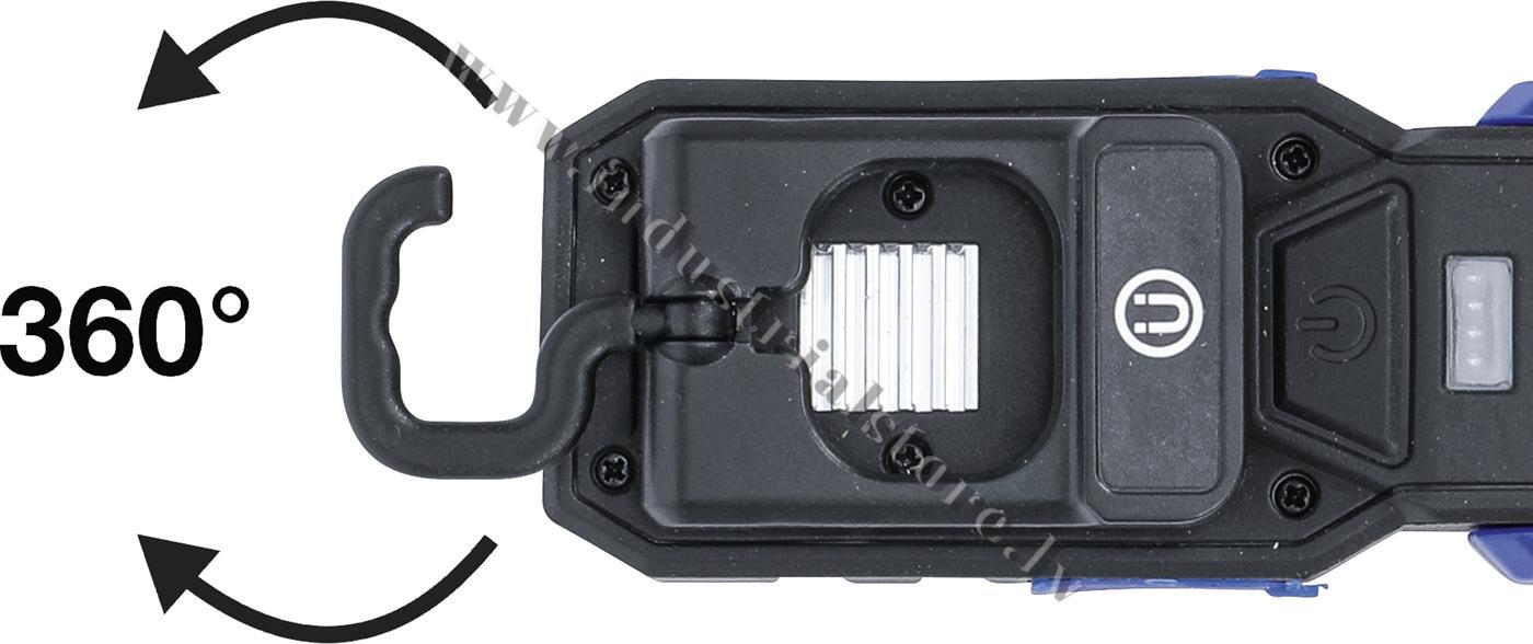 DARBNĪCU LUKTURIS AR COB LED DIOŽU SPULDZĒM UZLĀDĒJAMS BGS 2000mAh - Image 6