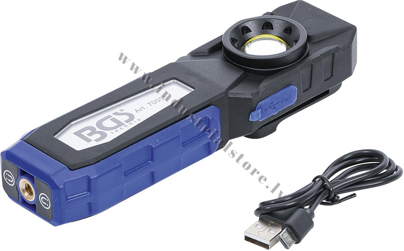 DARBNĪCU LUKTURIS AR COB LED DIOŽU SPULDZĒM UZLĀDĒJAMS BGS 2000mAh - Image 5