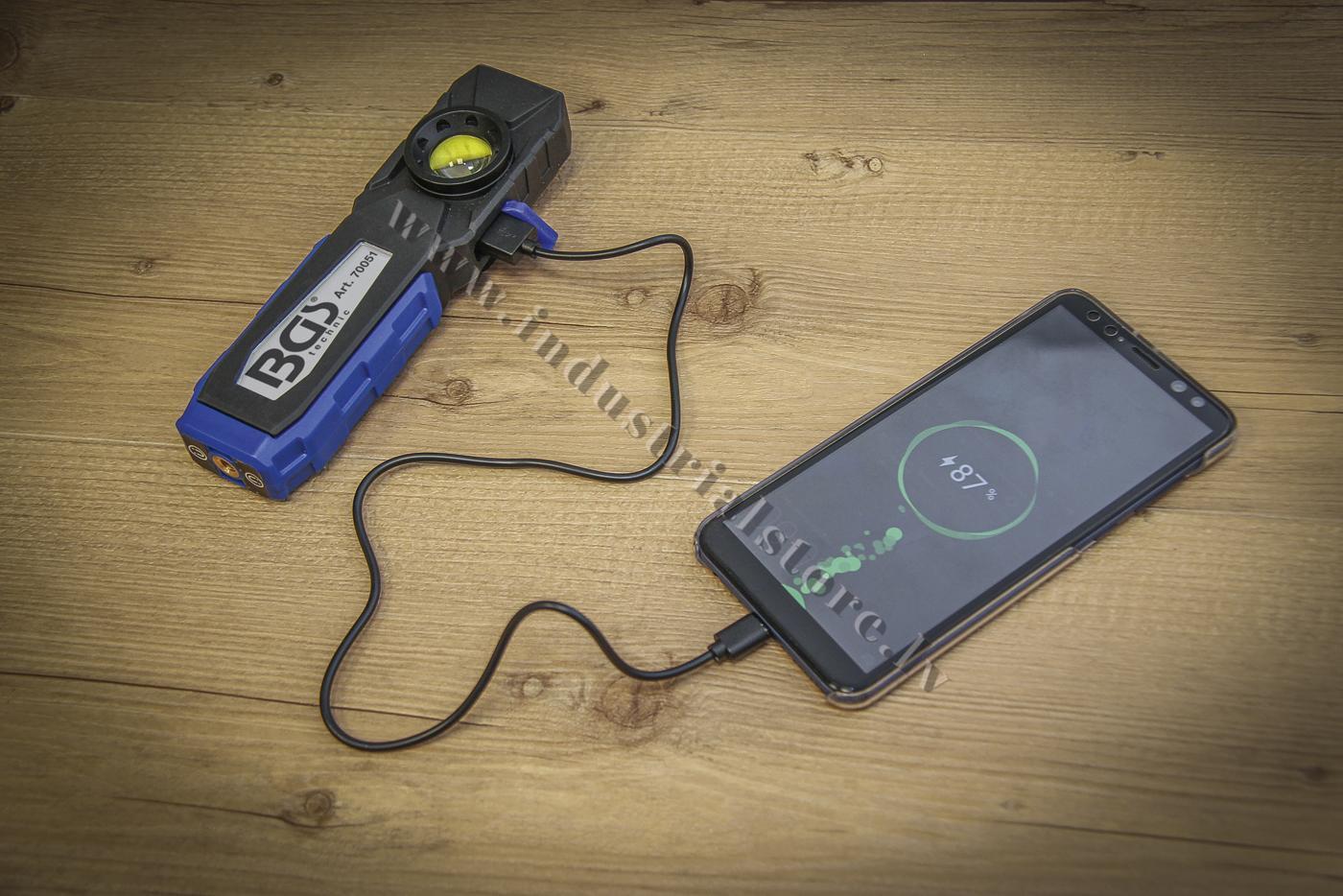 DARBNĪCU LUKTURIS AR COB LED DIOŽU SPULDZĒM UZLĀDĒJAMS BGS 2000mAh - Image 2