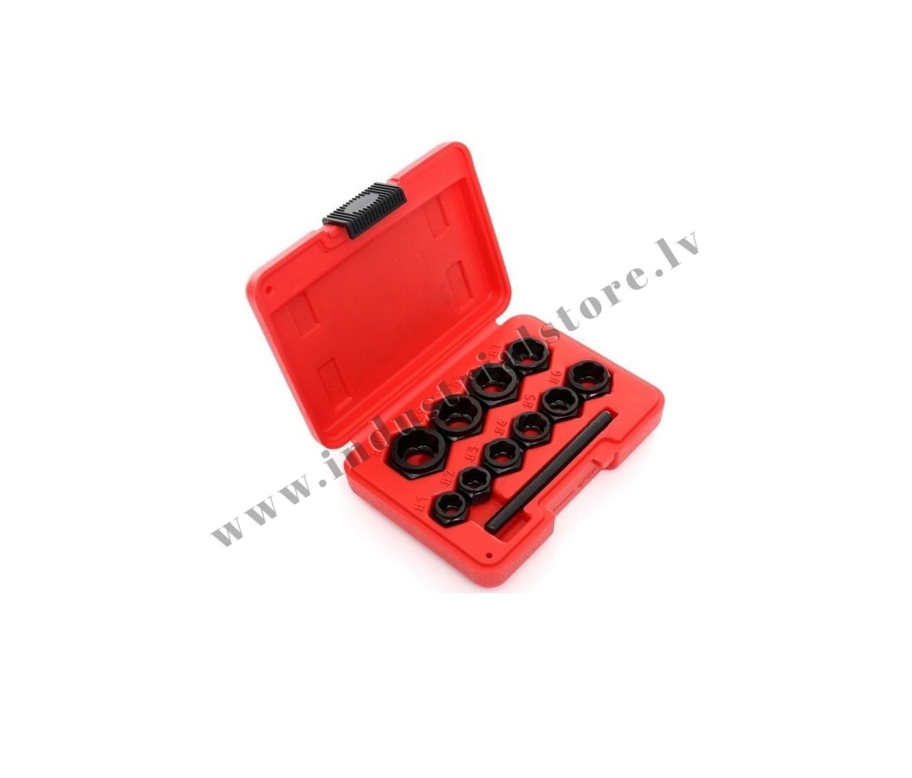 BOJĀTU SKRŪVJU NOŅEMŠANAS INSTRUMENTU KOMPLEKTS 9-19MM 10VIEN - Image 4