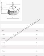 Kausveida drāšu birste ar 6mm stiprinājums d40mm - Image 2