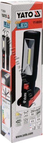 Darbnīcu lukturis ar cob LED diožu spuldzēm uzlādējams yato 1800mah - Image 5