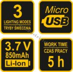 Cob LED lukturis , lādējams , liekams uz galvas - Image 6