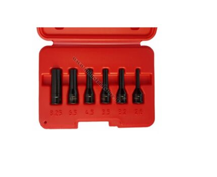 Kvēlsveču elektrodu izskrūvēšanas muciņu komplekts 1/4" 6 vienības