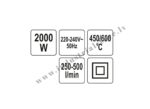 Industriālais fēns 220v 2000w 2 režīmu 450-600*c - Image 5
