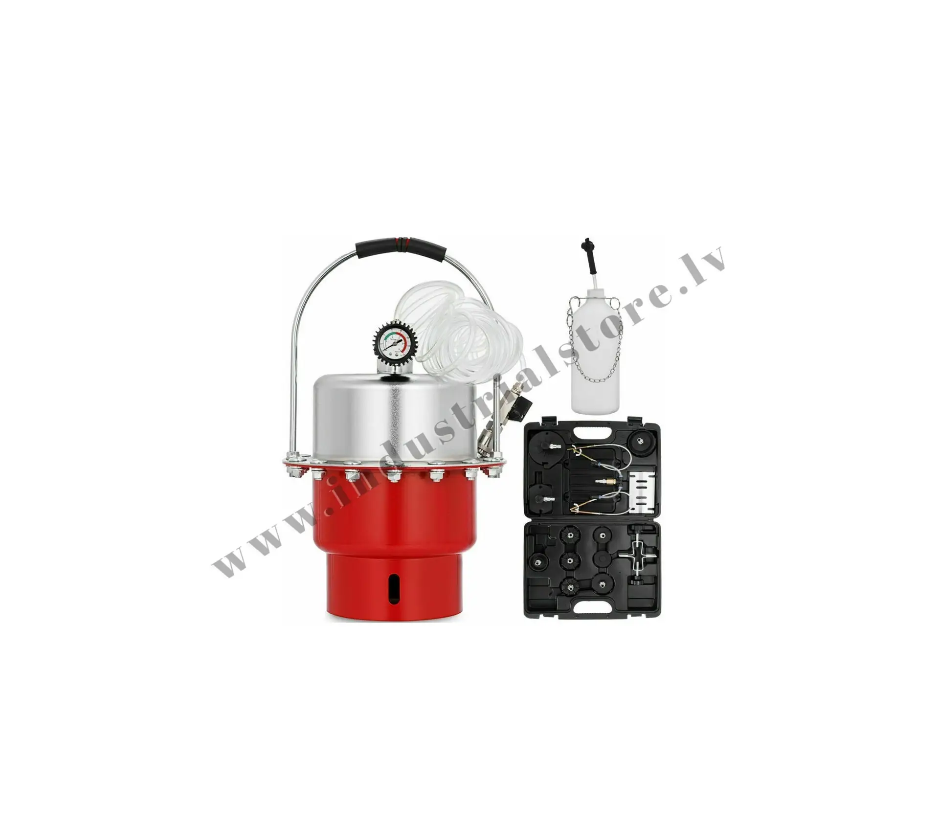 210807074351_k2396.jpg Pneimatiska bremžu šķidruma nomaiņas iekārta 10l+adapteru komplekts - Image 1