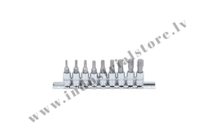 Tx skrūvēšanas uzgaļu komplekts 1/4'' muciņa t10-t50 9 gab.