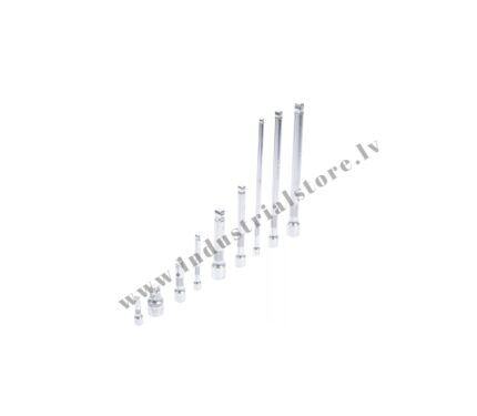 1/4'' Pagarinātāju komplekts ar lodveida galu 1/4'', 3/8'', 1/2'' 9 gab.