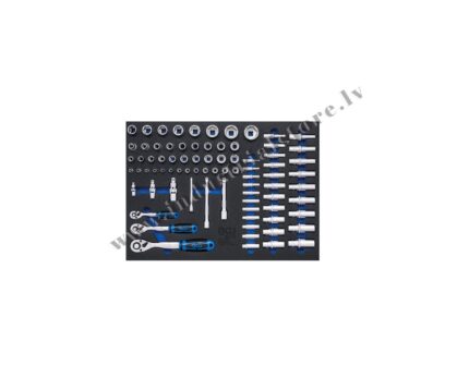 Kombinēts tarkšķatslēgu un muciņatslēgu komplekts 80 gab.