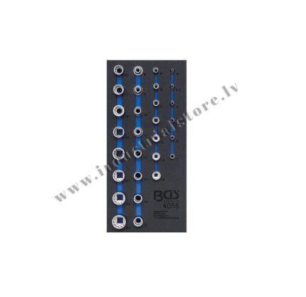 12kt Kombinēts muciņu komplekts ar 1/2'' / 1/4'' kvadrātu 29 gab.