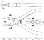 Sprostgredzenu stangas iekšējiem sprostgredzeniem, maināmiem uzgaļiem 165mm - Image 2