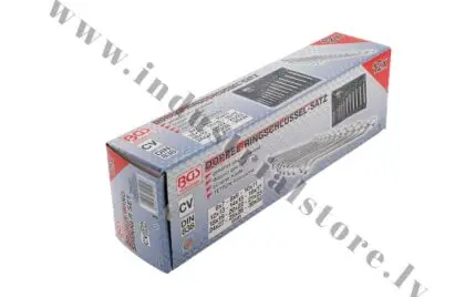 Kombinētu gredzenatslēgu komplekts din838 6x7-30x32mm 12 vienības