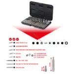 Universāls skrūvēšanas uzgaļu komplekts 57 vienības kstools - Image 2