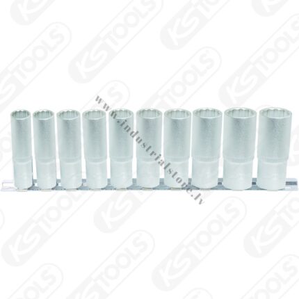Muciņu komplekts pagarinātas 1/4" 12kt kstools