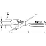 1/4'' Skrūvēšanas uzgaļu tarkšķatslēga 100nm - Image 6