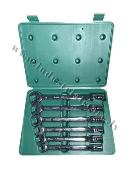 Kombinētu šarnīruatslēgu komplekts 10-19mm 6vienības sata