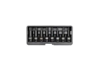 Pagarinātu torx triecien uzgaļu komplekts 1/2" t30-t80