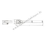 Tarkšķatslēga 1/2” ar 72 zobu tarkšķa mehānismu 255mm asta - Image 3