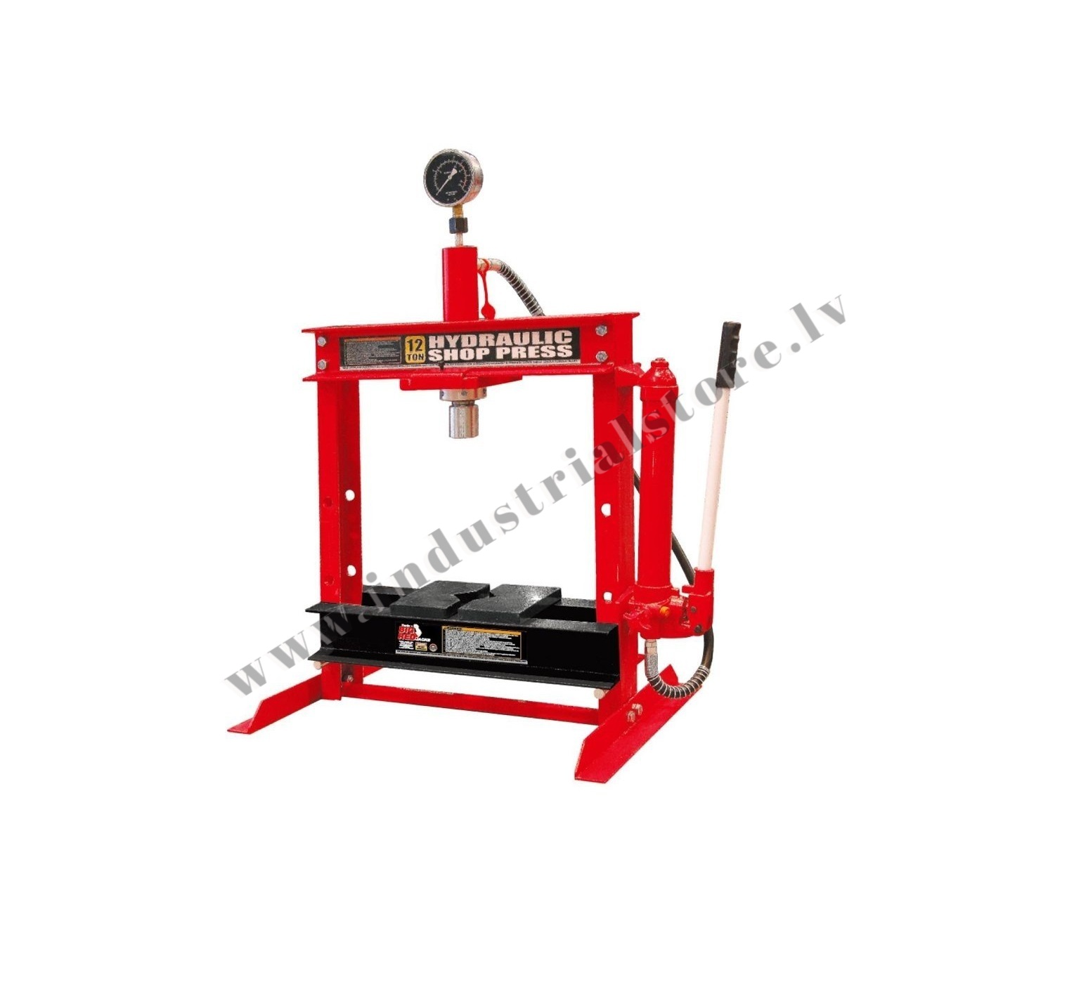 hidraulinis-presas-su-manometru-12t-1-1.jpg Hidrauliskā prese ar vertikālo pumpi ar manometru - Image 1
